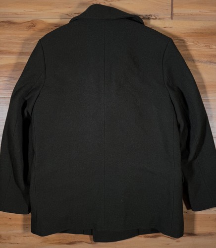 J. Crew Dock Dark Green HEAVY Melton Wool Thinsulate Double Breasted Peacoat L - Picture 7 of 11