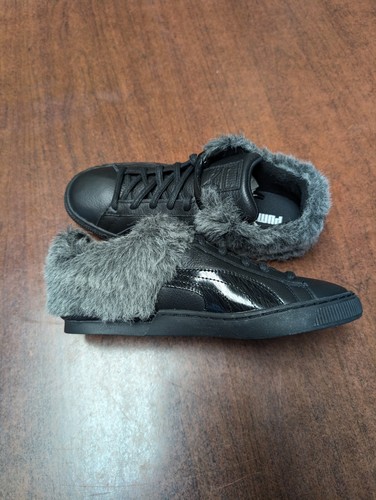 Scarpe donna sneakers basse Puma Basket 50/50 pelliccia pelle nuove 361328-01 taglia 7 - Foto 4 di 8