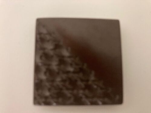 Vtg Art Deco Square Brown TEXTURED Shank Button Plastic Sewing Crafts 1930's ONE - Picture 4 of 12