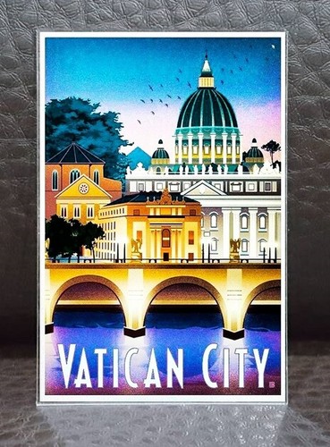 ACRYLIC Fridge Magnets Italy Rome souvenir Retro Vintage Art Gift 2x3" V.1 - Picture 37 of 203