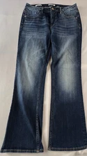 Vigoss Womens Size 31 Medium Wash 5 Pocket Jagger Boot Cut Denim Blue Jeans