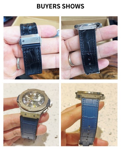 High Quality Genuine Leather Silicone Watch Band Strap for Hublot Big Bang 26mm - Picture 7 of 41