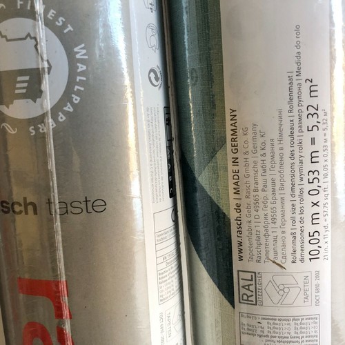 Rasch Catteau 3D Cube Wallpaper Blue White Geometric Modern Germany 56.4 sq ft - Picture 5 of 6