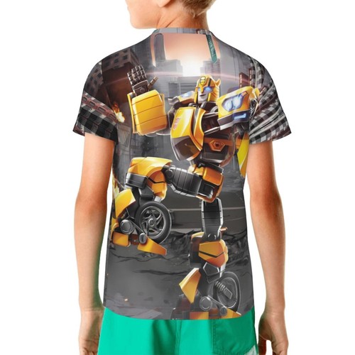 Transformers Rise of the Beasts Movie Kids T-Shirt Novelty Short Sleeve Tee Tops - Picture 29 of 34