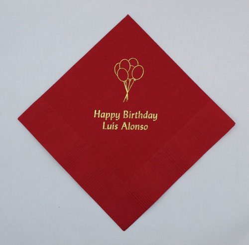 125 personalized beverage napkins wedding birthday graduation  bridal birthday - Picture 3 of 9