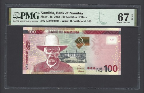 Namibia - 100 Namibia Dollars 2012 P14a Uncirculated Grade 67 - Picture 1 of 2