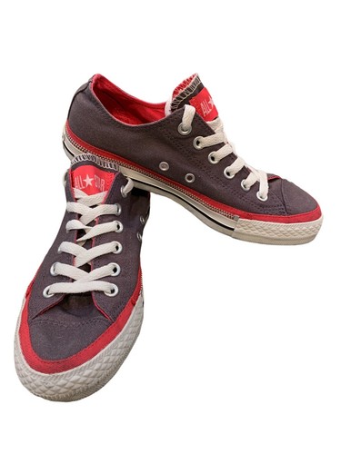 Converse Damen 7 grau All Star 532450F Low-Top Schnürschuhe sportliche Sneaker Schuhe