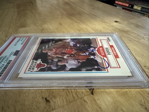 Scottie Pippen Autograph PSA Authentic Auto Chicago Bulls Slabbed Fleer 1990 - Picture 15 of 24