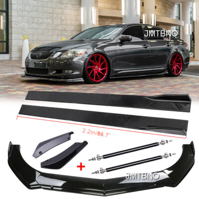#ad #ad Glossy Black For Lexus IS Car Front Bumper Spoiler Splitters Side Skirt Rear Lip $165.58
