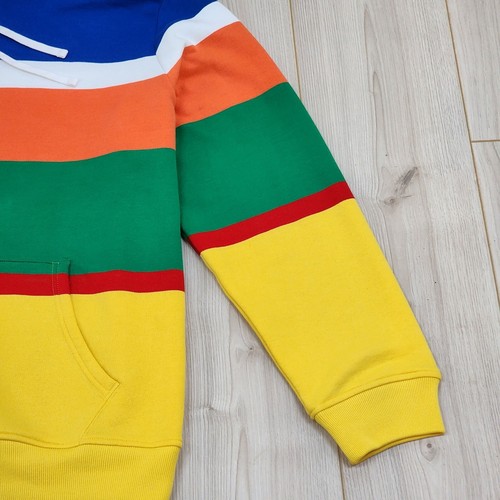Polo Ralph Lauren Men's XXL Drawstring Fleece Hoodie Striped Logo Colorblock - Picture 19 of 21