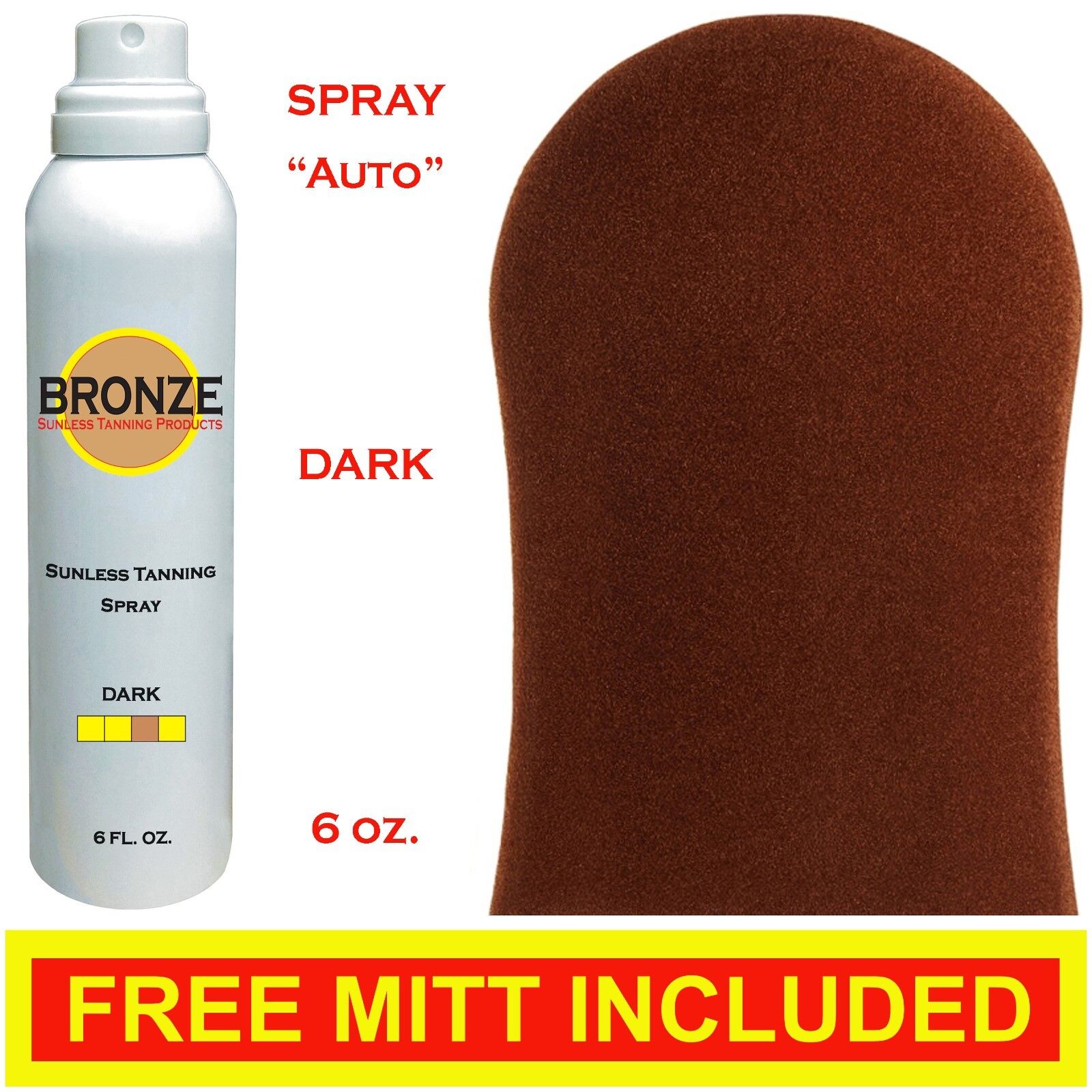 BRONZE - Sunless Self Tanning 2021 spring and summer new Spray + 1 year warranty Best DARK 6 oz 