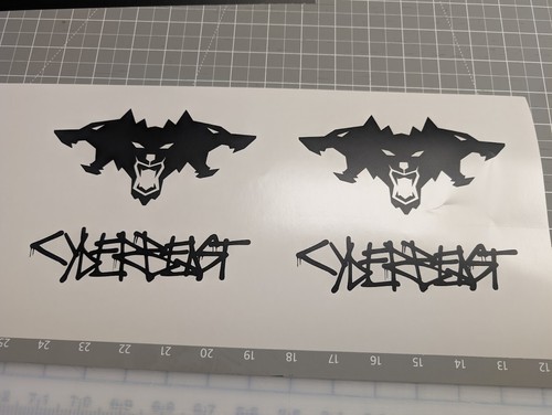 Cyberbeast vinyl decal sticker Matte Black 5.5" inches - Bild 2 von 6