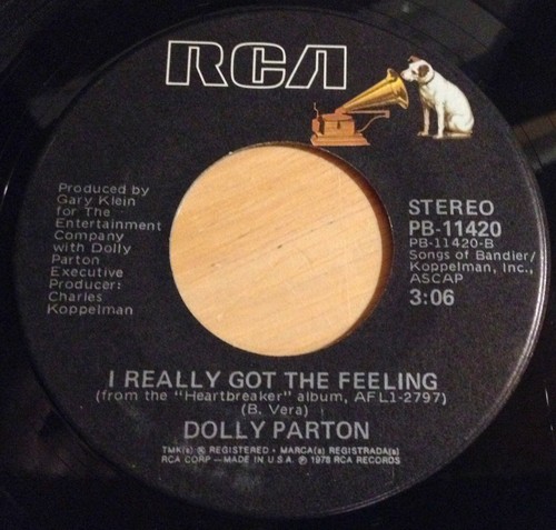 Dolly Parton 45 Baby I'm Burnin' / I Really Got The Feeling w/ts - Picture 2 of 2