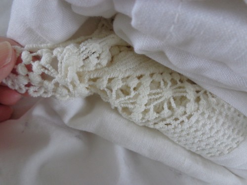 NEW /W TAGS RACHEL ASHWELL SHABBY CHIC COUTURE KING DUVET WHITE CLUNY LACE LINEN - Picture 6 of 9