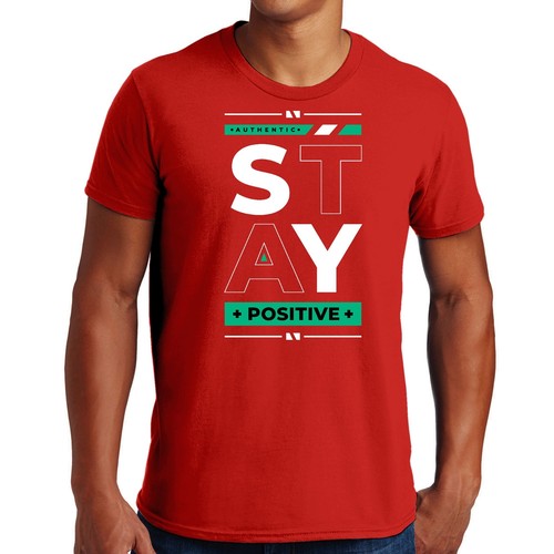 Mens Graphic T-shirt Stay Positive - Picture 29 of 72