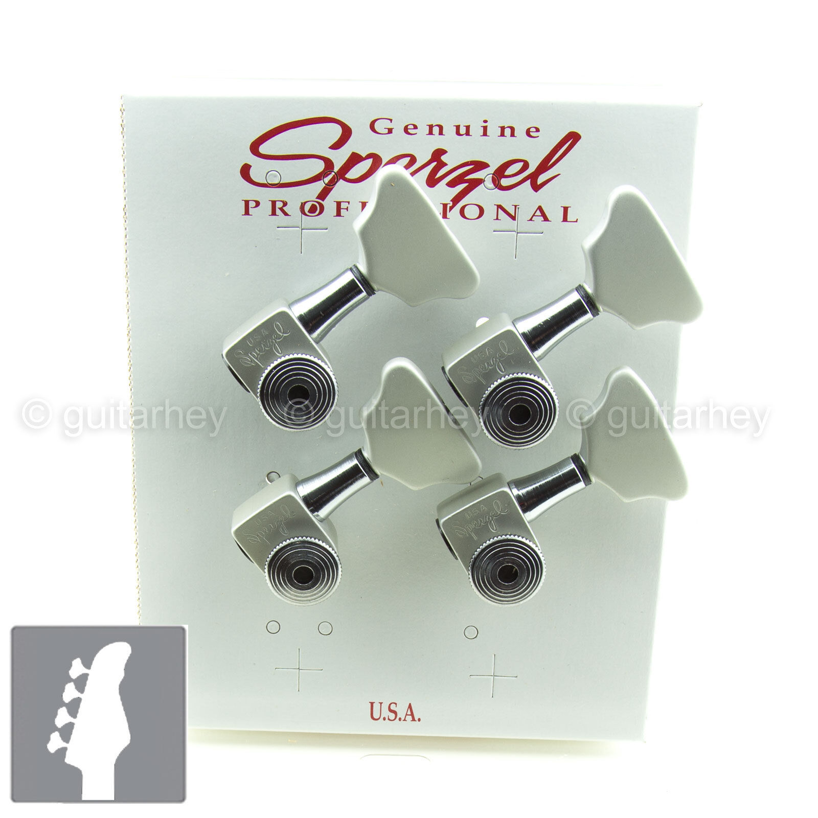 USA Sperzel Locking Tuners 4 in Line Bass Keys 4-Strings Trim-Lock SATIN CHROME USA Sperzel Locking Tuners 4 in Line Bass Keys 4-Strings Trim-Lock SATIN CHROME