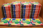 Spritz Lot of 200 (5 x 40 Count) Multi-Color Patterned Circles Lunch Napkins