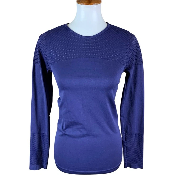 fabletics long sleeve seamless perforated performance shirt