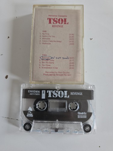 TSOL Revenge Promotional Cassette Tape 1986 Enigma Records Hardcore Punk RARE - Picture 4 of 5