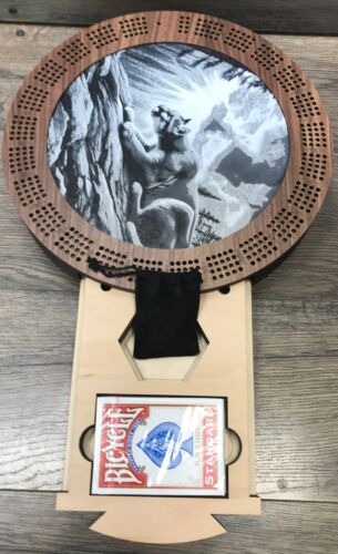 TAVOLA CULLA NOCE PERSONALIZZATA L'ASTUTO MTN LEONE 11" CASSETTO PORTAOGGETTI PIOLI, CARTE - Foto 6 di 10