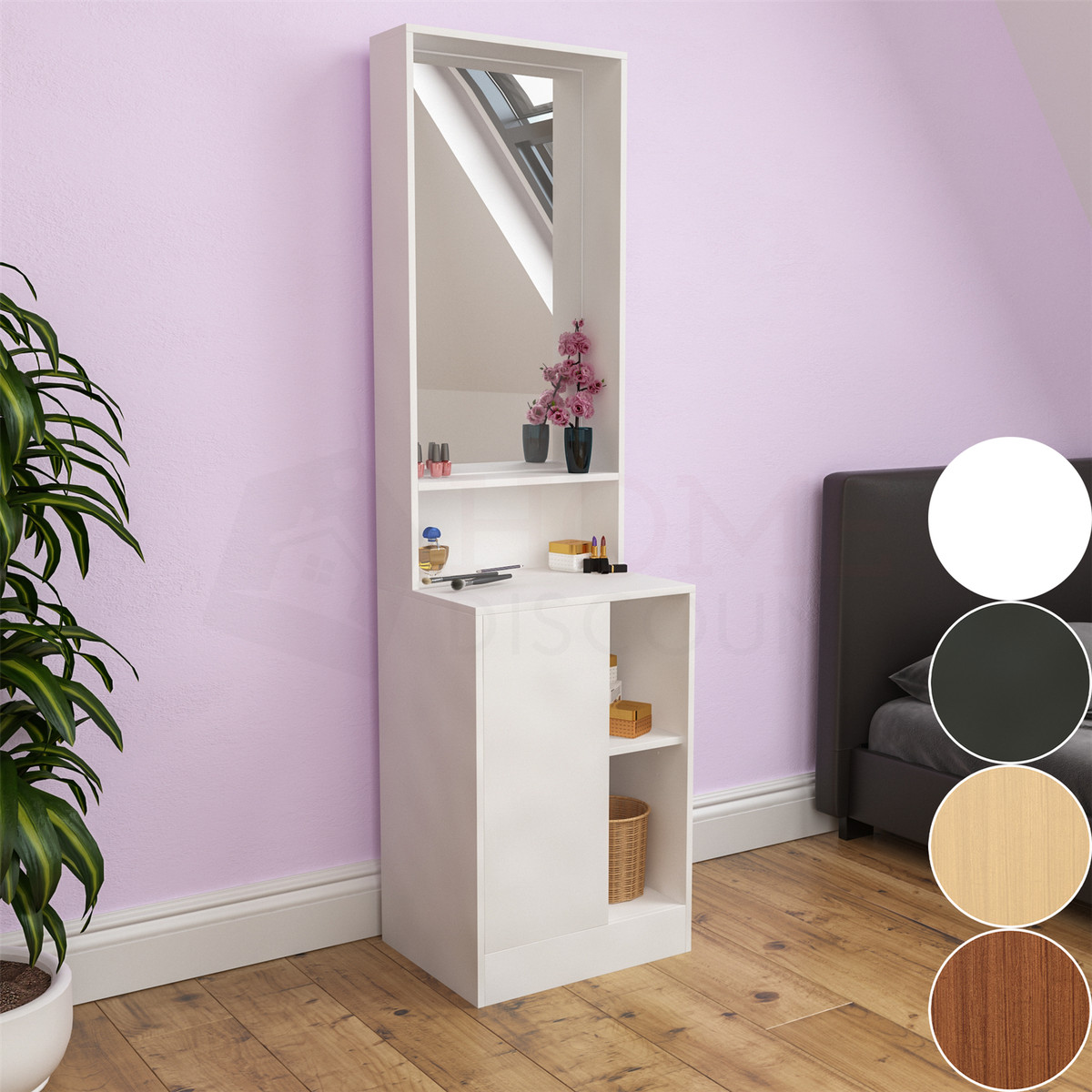 Sophia Dressing Table Mirror Bedroom Makeup Vanity Tall Standing Storage Desk