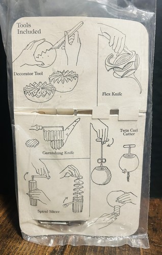 The Tools of the Trade Garnishing 5 Pc Vintage Set-NOS Sealed-Fast Free Shipping - Picture 2 of 2