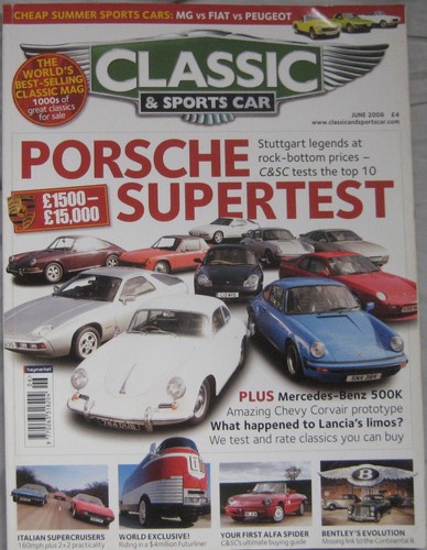 Classic & Sportscar 06/2006 mit Porsche, Ferrari, Lamborghin, Maserati, MG - Bild 1 von 6