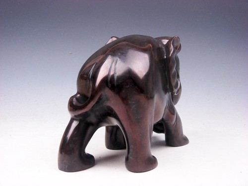 Solid Nephrite Jade Stone Carved Sculpture Wild Elephant Walking #06202503 - Picture 4 of 10