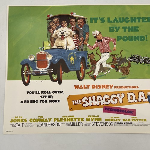 Disney The Shaggy Dog Title Lobby Card from 1976 Release - 11x14 - Picture 2 of 6