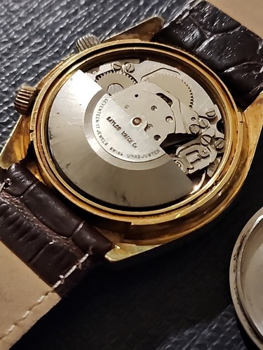 Vintage Baylor /Heuer?Alarm Dual Date Automatic,GoldPlated Keeps Time AS IS - Picture 11 of 13