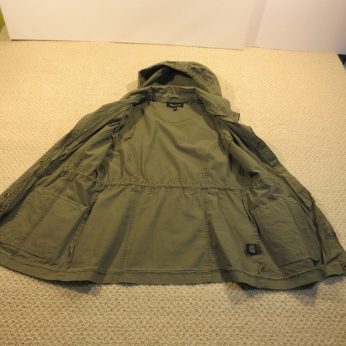 womens od green new look cotton vest with hood size s - Picture 7 of 14