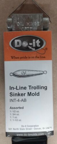 Do-It In-Line Trolling Sinker Mold D.3138 Assorted Sizes 1/2 - 1 & 1/2 Ounces - Picture 2 of 4
