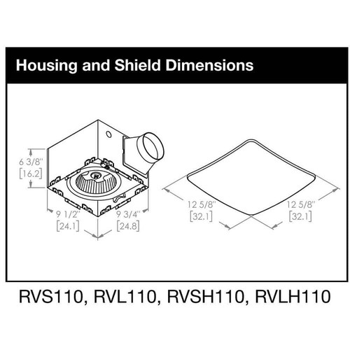 110 CFM Ceiling/Wall Easy Roomside Installation Bathroom/Bath Exhaust Fan with - Picture 10 of 12
