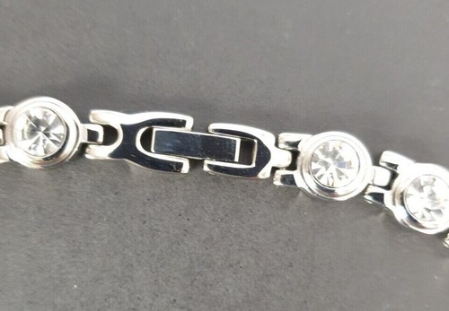 Edelstahl Power Magnet Halskette Gr. M L Neu Magnetschmuck Kette Massiv Zirkonia - Bild 3 von 6