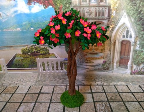 Doll Mini Tree Flowers Puppet Garden Dollhouse Miniature Scale 1:12 Handmade - 第 4/10 張圖片