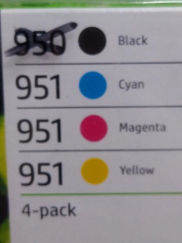 HP 950XL 951 Original 6ZC65AE, Multipack Cyan Magenta Yellow Black Genuine OVP - Afbeelding 2 van 8
