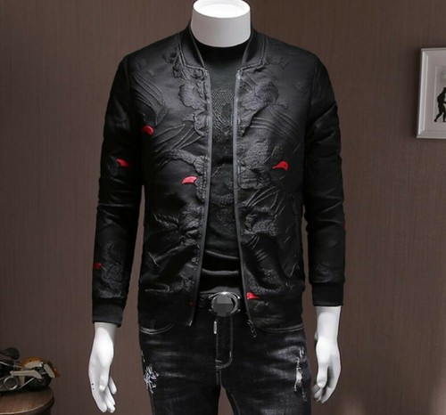 Moda para hombres Chaquetas de béisbol Cinta Herramientas Prendas exteriores Cuello alto Hip Hop - Imagen 4 de 14
