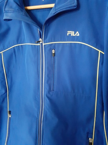 FILA Sport Size L Women's Long Sleeve Zip Up Jacket Side Pockets vibrant Blue - Picture 3 of 9