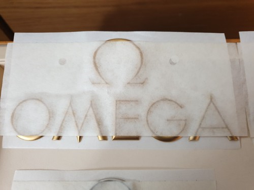 Original OMEGA Uhrenfirma - erhöhter Name & Logo - Aufkleben - Ex-Händler Lager - Bild 3 von 31