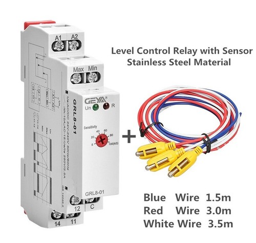 Liquid Level Control Relay 10A AC/DC24V-240Volts Electronic Controller DIN Water - Picture 3 of 9