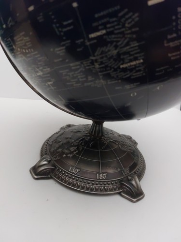 Vintage Desktop Globemaster 12" Rotating Replogle Starlight Blue Seas Made In... - Picture 9 of 13