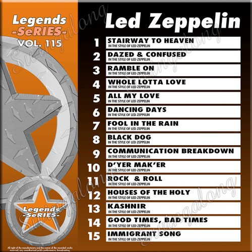 THE ROLLING STONES,LED ZEPPELIN,VAN HALEN LEGEND KARAOKE 4 CDG-91+120+113+115 - Picture 4 of 5