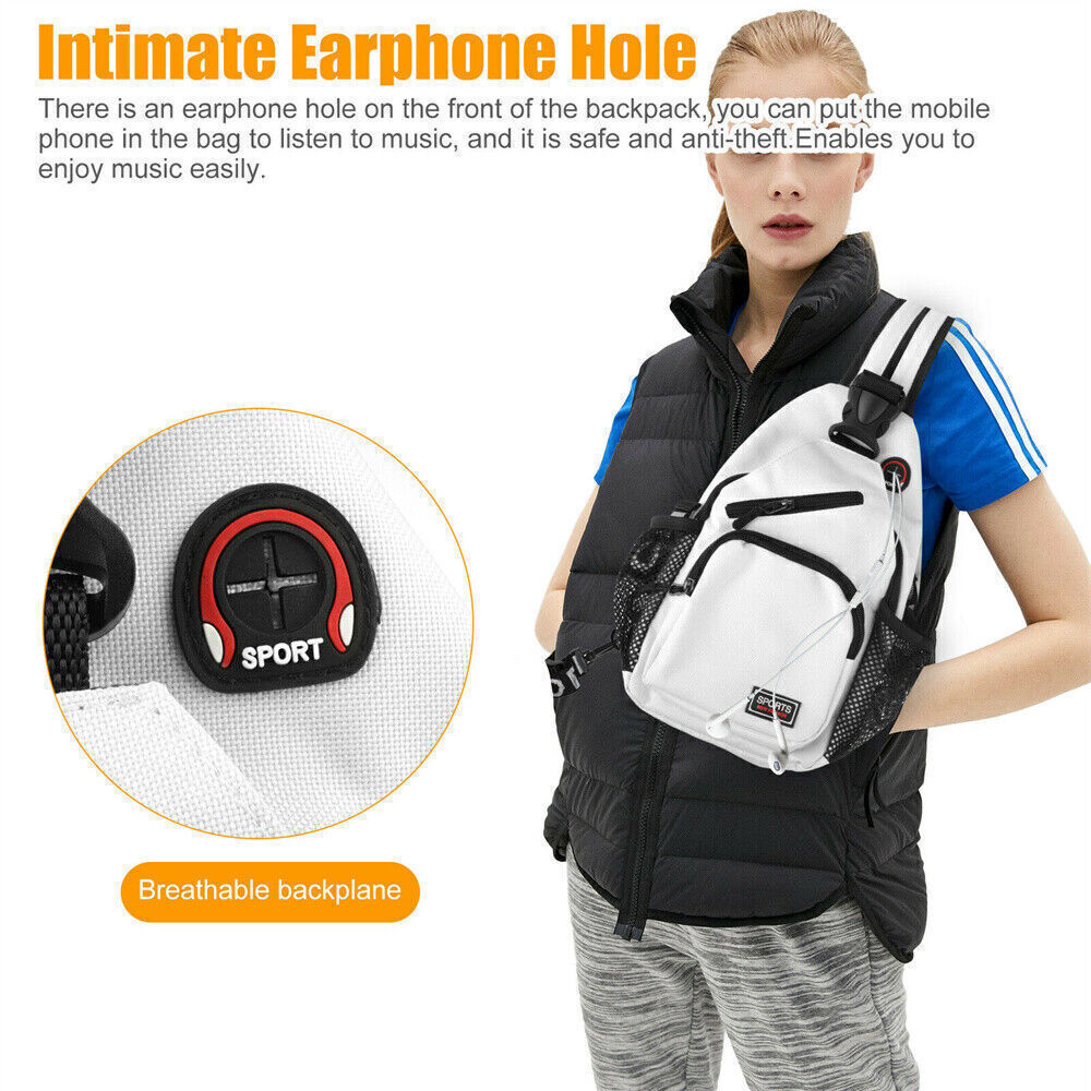 Men Women Sling Bag Chest Fanny Packs Cross Body Casual Sports Shoulder Backpack