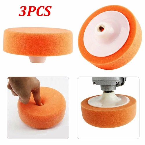 3 Stück 6 Zoll Auto Polierköpfe Wischpads Schwamm Weichschaum Polieren M14 Gewinde - Bild 3 von 10