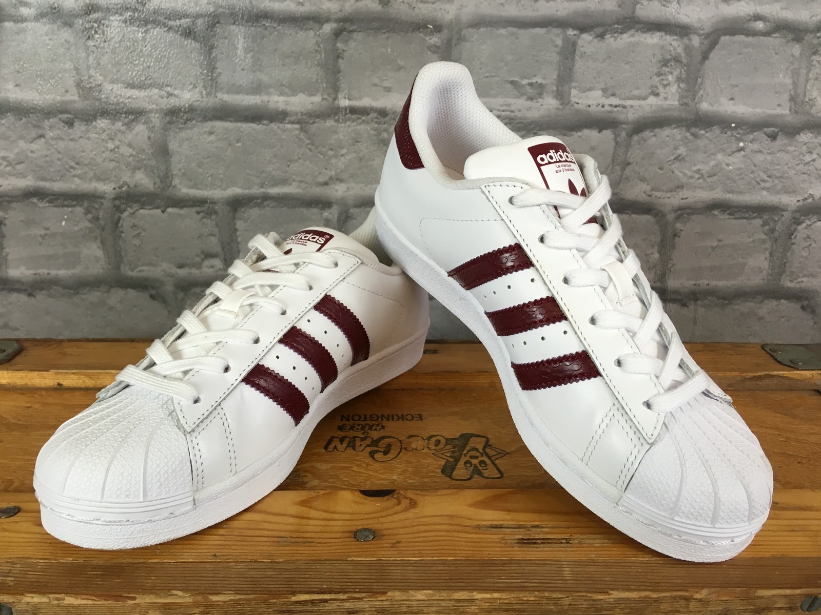 ADIDAS Donna EU 38 Bianco Borgogna Lizard Skin Superstar ginnastica da ginnastica Superstar shelltoe cde840 ADIDAS Donna EU 38 Bianco Borgogna Lizard Skin Superstar ginnastica da ginnastica Superstar shelltoe cde840