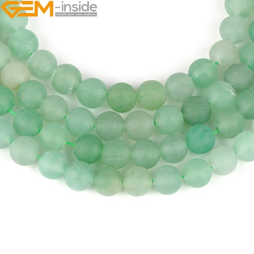 Natural Matte Aquamarine Mookaite Round Loose Spacer Jewellery Making Beads 15" - Picture 330 of 534