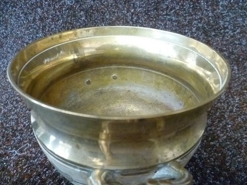 EINE HÜBSCHE INDISCHE CLOISONNE EFFEKT MESSING BON BON SCHALE / POTPOURRI / NUSSSCHALE / - Bild 9 von 9