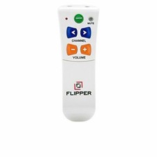 FLIPPER Big Button Remote Universal TV Remote Control for 2 Devices Seniors NEW