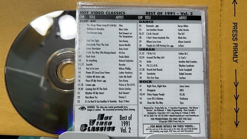 Mega rare DVD sleeve PROMO ONLY Hot Video Classics Best 1991 V2 Like New - Picture 2 of 2