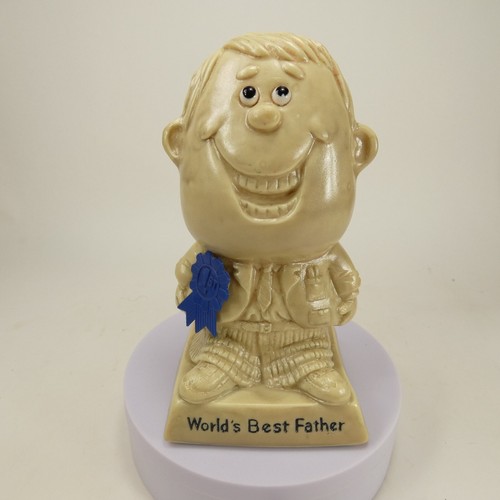 Vintage Russ Berri 1970 World's Best Father Resin Figurine Statue Trophy ABKUR - Picture 3 of 14